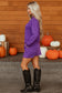 Pink Half Zip Sporty Pullover Mini Skirt 2pcs Outfit