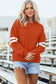 Tillandsia Purple Varsity Striped Detail Drop Shoulder Oversized Sweatshirt