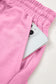 Bonbon Solid Loose V Neck Half Sleeve Tee and Shorts