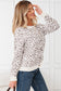 Khaki Leopard Drop Shoulder Chunky Knitted Cardigan Sweater