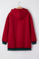 Four Leaf Clover Contrast Cuffed Drop Shoulder Zip up Tunic Hoodie