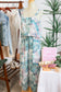 Green Tropical Palm Printed Cropped Tank Drawstring Wide Leg Pant Set