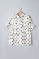 Beige Polka Dot Print Loose Dolman Shirt