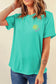 Mint Green LAKE DAYS Double Side Printed Vacation T Shirt