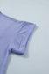 Wisteria V Neck Short Sleeve Plus Size Waffle Knit Top