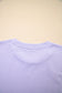 Orchid Petal Casual Plain Crew Neck Tee