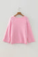 Sky Blue Solid Color Knit Loose Bracelet Sleeve Dolman Sweater
