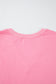 Bonbon Solid Color V Neck Short Puff Sleeve Blouse