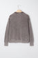 Dark Brown Mineral Wash Exposed Seam Patchwork Knit Open Sweater Cardigan