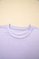 Orchid Petal Casual Plain Crew Neck Tee