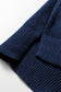 Dirty blue Solid Color Front Seam Drop Shoulder Loose Sweater