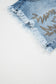 Dusk Blue Western Embroidery Stud Denim Shorts Summer Daily Wear