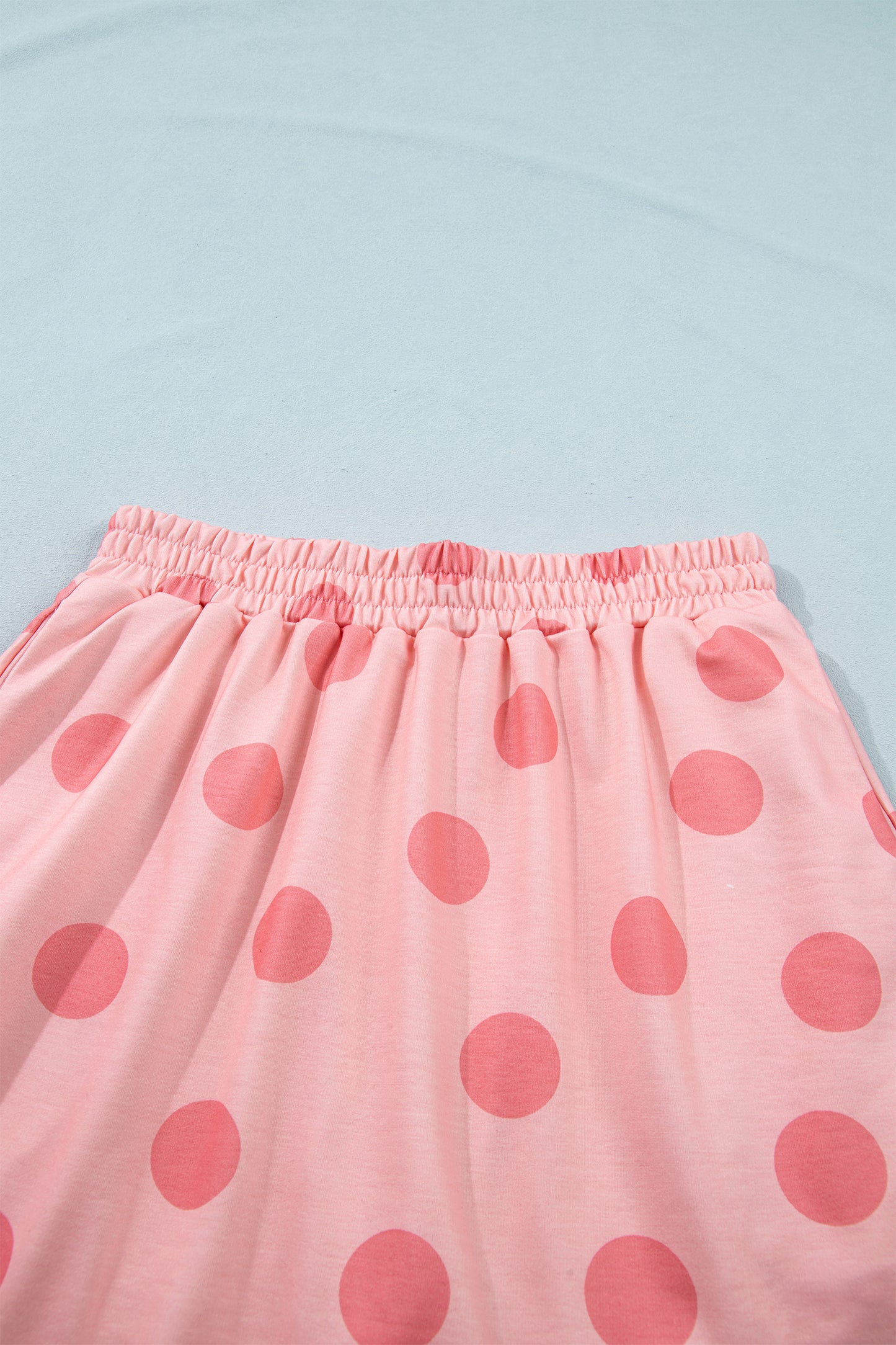 White Polka Dot Short Sleeve Top Casual Skort 2pcs Outfit