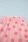 White Polka Dot Short Sleeve Top Casual Skort 2pcs Outfit