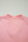 Gossamer Pink Scalloped V Neck Dolman Oversize Top Drawstring Short Set