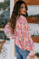 Blue Cakewalk Floral Smocked Blouse