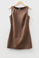 Wild Ginger Vegan Leather Sleeveless Mini Dress