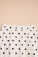 White Polka Dot Ruffled Slit Maxi Skirt