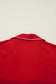 Fiery Red Contrast Trim Ribbon Bow Short Silky 2pcs Pajama Set