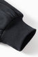 Black Rhinestone Embellished Drop Shoulder Ribbed Cuffs Wholesale Sweatshirt