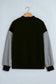 Black Plaid Sleeve Colorblock Loose Tunic Sweatshirt