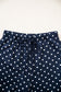 Brown Polka Dot Drawstring Wide Leg Long Sleeve Top Pant Set
