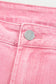 Peach Blossom Acid Washed High Rise Cropped Wide Leg Jeans