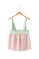 Pink Fashion Printed Knot Straps Babydoll Tank Top