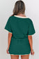 Apricot Colorblock Edge Drop Shoulder T Shirt and Skort 2Pcs Set