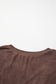 Chestnut Mineral Wash Criss Cross V Neck Casual T Shirt