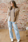 Jet Stream Thermal Textured Lace Drawstring Baggy Hoodie