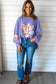 Pale Khaki Floral Applique Baggy Pullover Sweatshirt