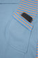 Dusk Blue Exposed Seam Waffle Striped Patchwork Baggy Pullover