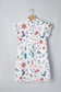 White Western Print Flutter Sleeve Button Down Mini Dress