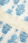 Sky Blue Floral Print Lace Patchwork Detail Wide Leg Pants