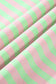 Green Stripe Contrast Ribbed Trim Crossed Stitch Drop Shoulder Sweatshirt