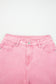 Peach Blossom Acid Washed High Rise Cropped Wide Leg Jeans