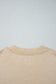 Beige Camouflage Sleeve Crewneck Baggy Pullover Sweatshirt