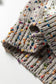 Brown Confetti Dot Checkered Print Open Cardigan with Pockets
