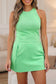 Sachet Pink Slim Tank Top Elastic Waist Mini Skort 2pcs Outfit