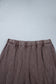 Coffee Mineral Wash Elastic Waistband Plus Size Barrel Pants