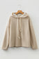 Jet Stream Thermal Textured Lace Drawstring Baggy Hoodie