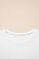Black Solid Color Ribbed Ruffled Short Sleeve T Shirt