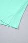 Bonbon Solid Color V Neck Short Puff Sleeve Blouse
