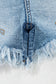 Dusk Blue Western Embroidery Stud Denim Shorts Summer Daily Wear