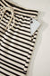 Black Stripe Ribbed Color Block Trim Zip Polo Tee Drawstring Shorts 2pcs Outfit