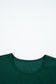 Blackish Green Solid Color Ruched Detail Long Sleeve Midi Dress
