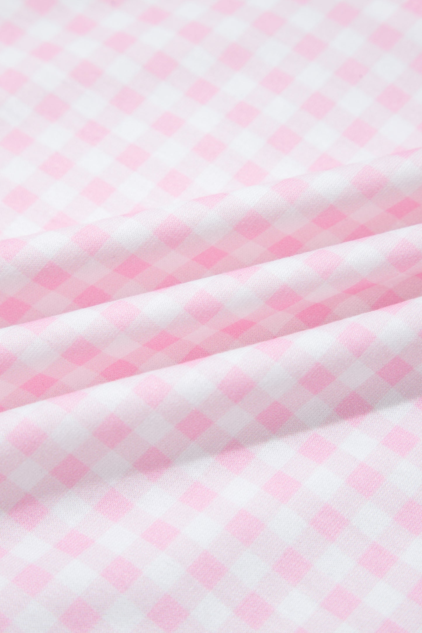 Pink Plaid Zip Neck Sleeveless Top Elastic Waist Shorts Casual Two Piece Short Set