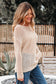 Coral Crochet Hollow-out Jumper Top Sweater