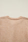 Oatmeal Ruffle Trim Gold Button Sweater Cardigan